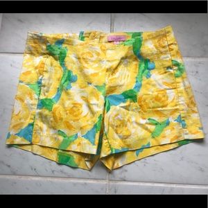 Yellow Rose Printed Lilly Shorts